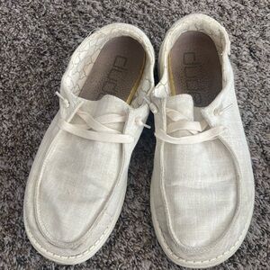 Hey Dude Women's Cream Sneakers